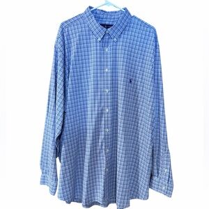 Polo Ralph Lauren Classic Fit Performance Shirt blue and purple plaid 3XB